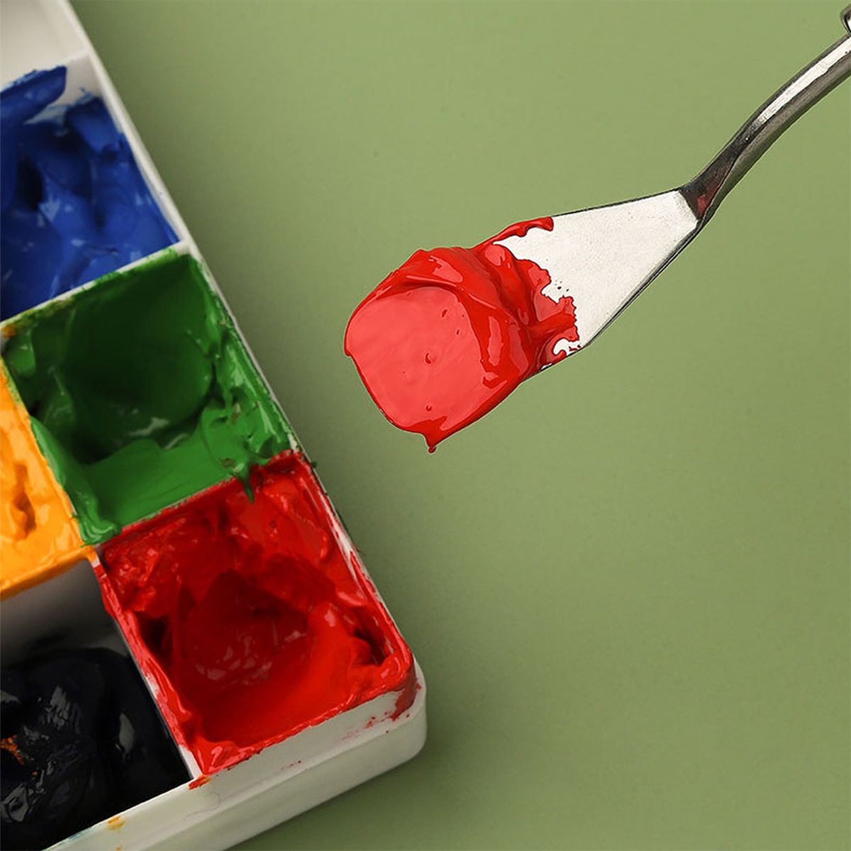 7pcs Palette Knife Set, Selection Of Different Sizes And Styles Of