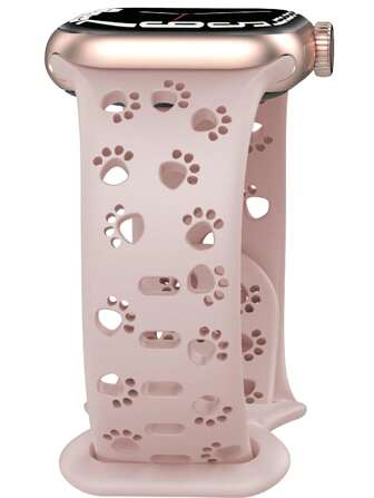 Unisex Soft Silicone Hollow-out Cat Claw Sports Watch Band, Compatible With Apple Watch 8 7 6 5 4 3 2 1 Se, 38mm, 40mm, 41mm, 42mm, 44mm, 45mm, 49mm