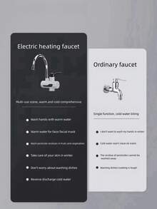 015 Entrada Inferior De Pantalla Oblicua [tubo De Curva Grande] Grifo De Agua Caliente Eléctrico - Blanco - Ver 5