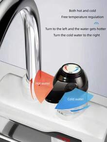 015 Entrada Inferior De Pantalla Oblicua [tubo De Curva Grande] Grifo De Agua Caliente Eléctrico - Blanco - Ver 6