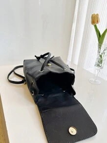 Minimalistische effen rugzak, all-match rugzak met trekkoord, eenvoudige mini-tas voor dames, rugzak, grote capaciteit, laptopvak, draagbaar, voor tienermeisjes, studenten, perfect voor kantoor, schooltassen voor de start van het schooljaar, waterdicht, geschikt voor tienermeisjes, studenten, kantoorpersoneel, perfect voor de start van het schooljaar, eerste schooldag, middelbare school, werk, zaken, woon-werkverkeer