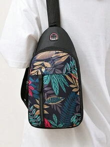 新款尼龙帆布包胸包女士运动单肩包韩版腰包时尚斜挎包休闲手机包 - 彩色 - 查看 7