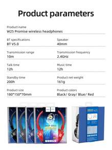 無線頭帶音頻運動耳機,超長待機時間 - 灰色 - 查看 7