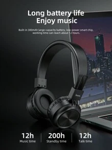 無線頭帶音頻運動耳機,超長待機時間 - 灰色 - 查看 9