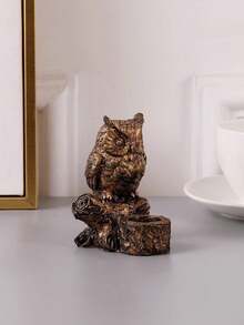 1入裝樹脂蠟燭座裝飾品,附帶木質底座,雪花樹、星星、愛心設計,適用於家居和桌面裝飾 - 彩色 - 查看 4