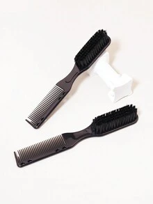 2pcs Multifunctional Hair Comb & Brush - Black - View 2