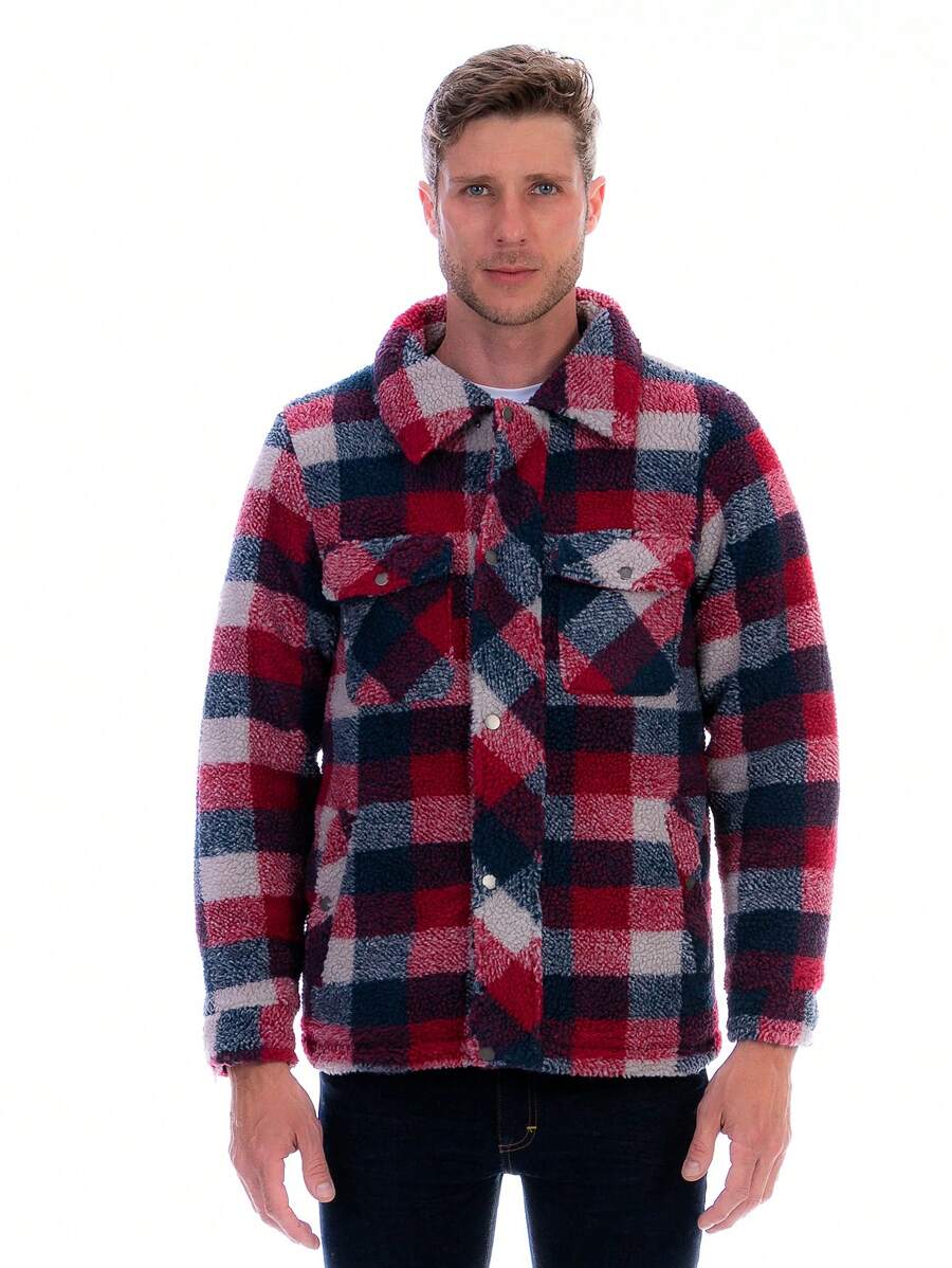 Men's Lumberjack Jacket Double View Reversible - Red - View 1