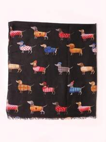 1條流行元素風格適用於活動和節日的腊腸犬圍巾,可愛又時尚 - 米色 - 查看 7