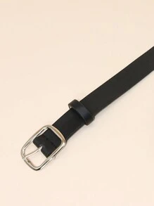 Women's PU Leather Belt For Jeans/Pants, Waist Belt For Dresses, Buckle Closure Versatile Waist Belt For Ladies - Black - View 4