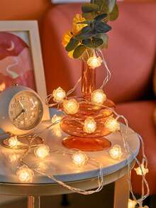 秋季裝飾仙女燈,帶玫瑰形 Led 燈串,適合情人節、母親節禮物、臥室、婚禮、花園、派對裝飾,多色 - 無色 - 查看 4