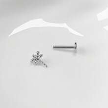 新款小紋蛇膜唇釘穿孔飾品,歐美風格,316不銹鋼,1對