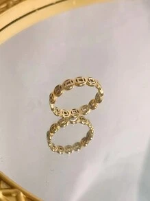 Fashionable And Creative Hollow Out Design Ring For Women Suitable For Daily And Festival Wear