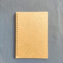 1本螺旋裝訂的筆記本,內頁有水平線條,非常適合記錄日記 - 棕色 - 查看 2