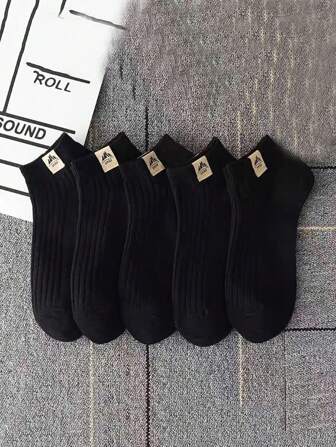 5par Andas Fuktabsorberande Unisex Kort Strumpor För Enkel Bär , Slumpmässig leverans