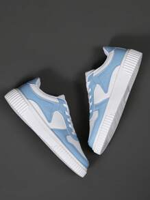 男士淺藍白休閒運動鞋,舒適透氣 - 淺藍色 - 查看 6