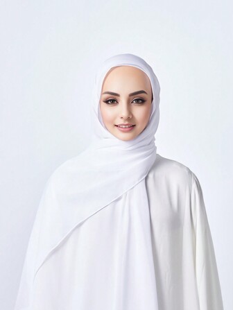 件純色簡約圍巾式頭巾