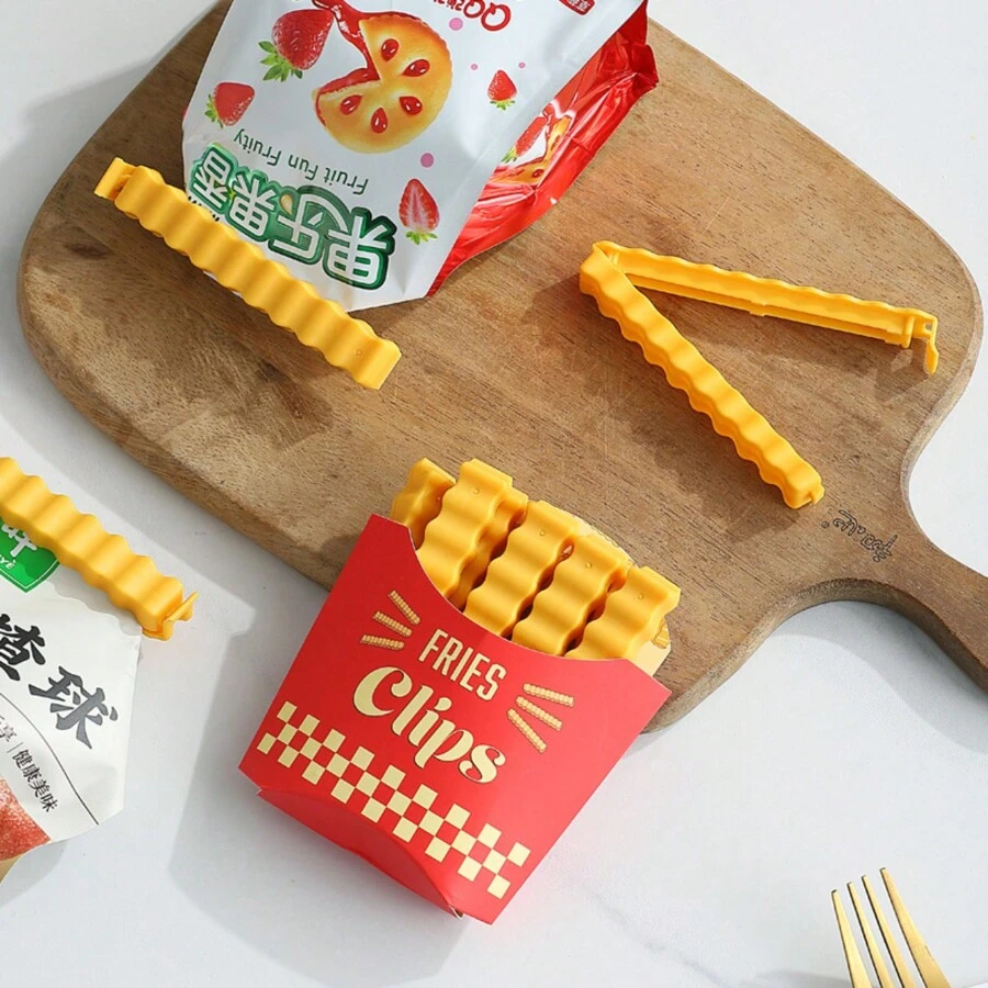 Seladoras Batatas Fritas À Prova De Umidade  12 Clipes De Vedação De Conservação Fresca ÍMã - Vermelho - Visão 1