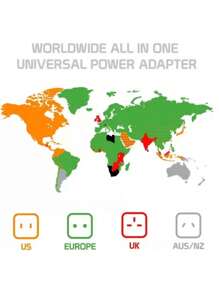 Adaptador de Corriente para Viaje Universal 4 en 1 - Blanco - Ver 5