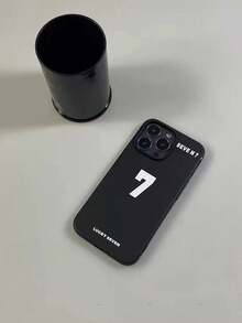 1 Funda Para Teléfono Con Número 7, Color Negro Mate, Compatible Con Los Modelos Apple - Multicolor - Ver 4