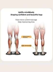 1 Piece Foot Massager Pulse Foot Massage Equipment Physical Therapy Acupoint Foot Massage Machine Foot Massage Mat Suitable For Home Office Workers Students Adults - Black - View 3