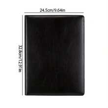 1pc Pu Leather Combination Folder For Clipboards, Business Interview Resumes (Black)