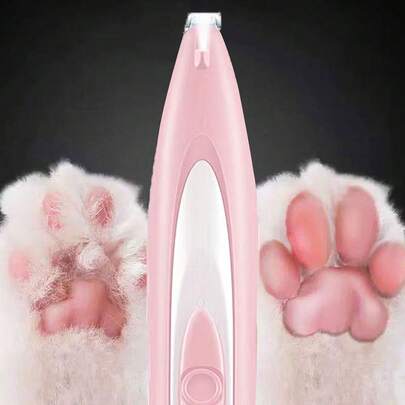 1个LED便携式狗爪毛修剪器，宠物猫咪美容用品