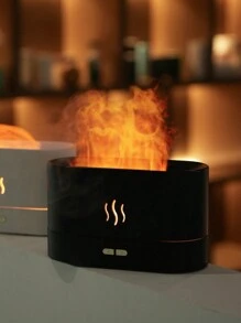 kinscoter 1 Miếng Điện usb Cord 180ML Ngọn lửa Máy giữ ẩm Tinh dầu Dầu thơm Máy khuếch tán hương thơm , Thực tế Ngọn lửa Ngọn lửa Đèn ngủ Không khí Máy giữ ẩm Siêu âm Bình xịt , Thích hợp Đối với Gia đình Phòng ngủ Phòng khách Qủa tặng - màu đen (màu ngọn lửa) - Xem 3