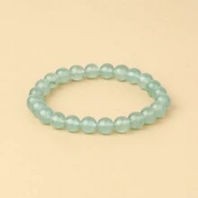 1pc Men's Beaded Bracelet 8mm Rhodonite Agate Healing Crystal Gem Bracelet Mala Yoga Meditation Jewelry Gifts For Women Men-Calm,Confidence,Protection,Success
