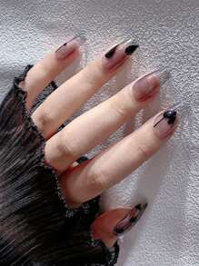 最新的厚質膏狀凝膠指甲油套裝,具有繪畫、雕刻、雕琢和調色等功能,持久耐用,易於塗抹和去除,可用於uv指甲藝術,包括1盒黑白色彩 - 黑色 - 查看 4