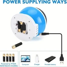 1pc Star Night Light, Moon And Star Projector 360° Rotation With 4 Led Bulbs 9 Lighting Modes & Usb Cable, A Unique Gift For Men And Women - Multicolor - View 4