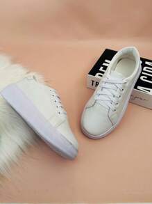 Women Wedge Sneakers - 白色 - 查看 3