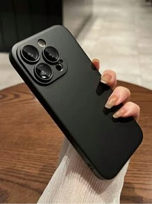 1 件商務風格黑色皮膚紋理 Ar 玻璃屏幕保護膜手機殼兼容 Iphone - 黑色 - 查看 4