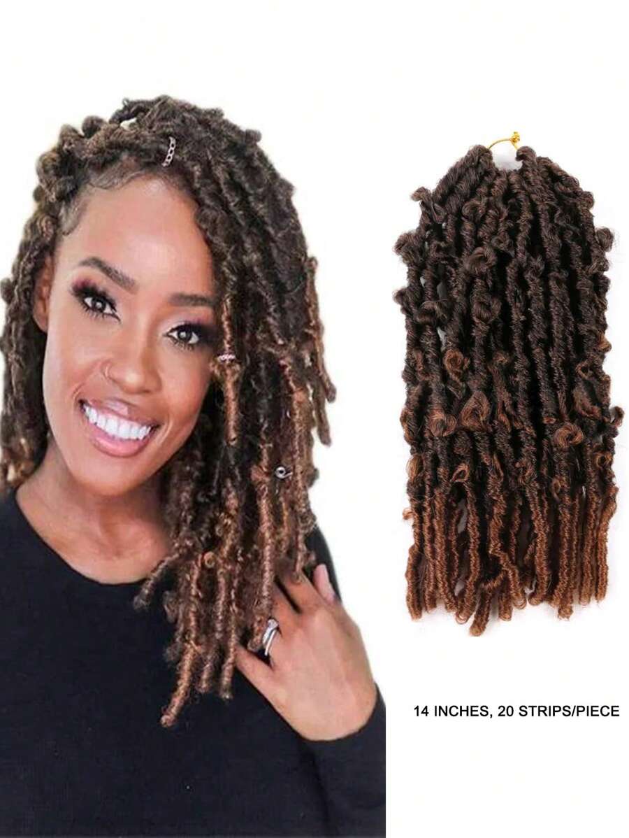 14 Pulgadas 20 Tubos De Cabello De Crochet, Extensiones De Cabello Mariposa De Crochet Adecuadas Para El Uso Diario De Las Mujeres Y Pelucas De Moda (marrón Degradado, 14inch-t30) - Degradado - Ver 1
