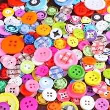 1pack 100 Pièces Boutons En Polyrésine De Taille Aléatoire Et De Couleur Aléatoire Pour Les Projets De Bricolage Et De Couture