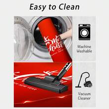 1pc Simple Modern Home Kitchen Decorative Rug, Festival Living Room Bedroom Carpet Mat - Red - View 5