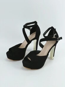 舒服的和時尚涼鞋 - 黑色 - 查看 6