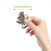 500pcs/roll Cute Cartoon Raccoon Stickers, 1 Inch Label Sticker Roll With 10 Patterns For Scrapbooking Self-adhesive Sealing Stationery Card Envelope - Multicolor - View 2