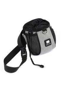 灰色攜帶式寵物訓練糧袋,多功能,適用於戶外訓練和獎勵寵物 - 灰色 - 查看 3