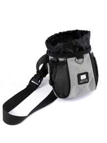 灰色攜帶式寵物訓練糧袋,多功能,適用於戶外訓練和獎勵寵物 - 灰色 - 查看 6