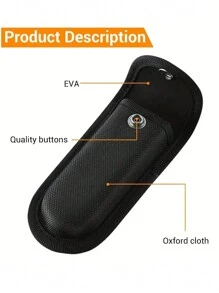 1pc Led Flashlight Belt Pouch Edc Outdoor Hunting Waist Bag With Oxford Bag, Multi-Tool Plier Sheath Camping Camping Stuff - Black - View 4