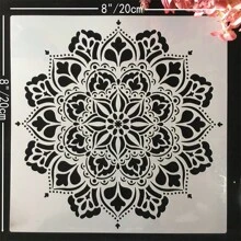 1pc 8-Inch White Plastic Petal Geometric Drawing Template Back To School,Back To School,School Supplies
