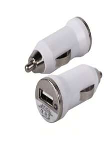 Kit 2 uni.Carregador Para Celular Adaptador Automotivo de Carro 12V - Preto e Branco - Visão 2