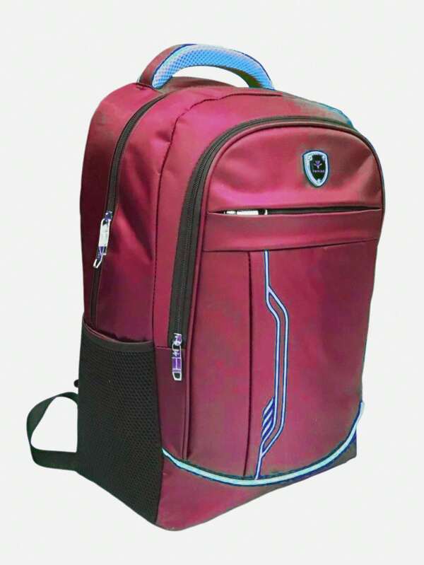 Bolsa Ling Mochila Masculina Com Detalhes Coloridos Resistente Reforçado Impermeável Envio Modelo Aleatório Mochila Unissex Escolar Universitária