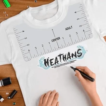 4PCS For T-Shirt Ruler Guide, T-Shirt Alignment Tools With Clothing Size Chart, 4 Rulers Included, T-Shirt Centering Vinyl Guide For For HTV Heat Press Transfer And Sublimation Designs On Shirts - White - View 11