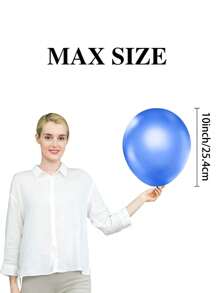 100pcs 10/12 Inches Rainbow Party Balloons Set, Made Of Multi-Color Latex, For Helium Or Air, Children's Birthday Party Decoration Accessories,Christmas - Multicolor - View 3