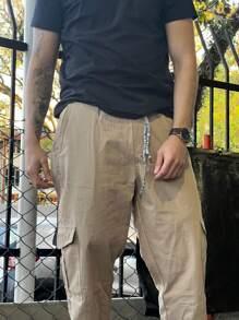 Men Jeans - 卡其色 - 查看 2