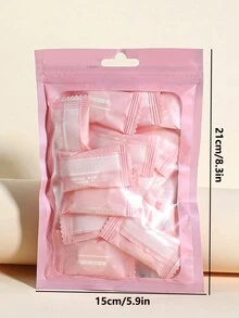 20入組/包壓縮一次性毛巾,無紡布織物便攜旅行潔面,戶外運動 - 粉色 - 查看 6