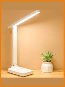 One, USB plug-in dual-purpose LED eye lamp, reading lamp, touch-type three-color dimming lamp - White - View 1