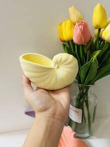 Ocean Shell Starfish Flowerpot Cement Molds Home Decor Seashell Tray Gypsum Molds Seashell Candle Cup Concrete Molds Epoxy Resin Pen Holder Molds - White - View 3