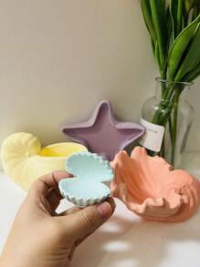 Ocean Shell Starfish Flowerpot Cement Molds Home Decor Seashell Tray Gypsum Molds Seashell Candle Cup Concrete Molds Epoxy Resin Pen Holder Molds - White - View 11